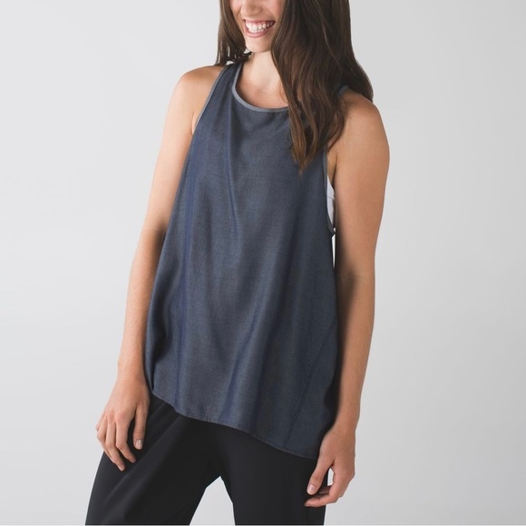 Lululemon All Tied Up Tank *Tencel, Deep Navy - Picture 2 of 9